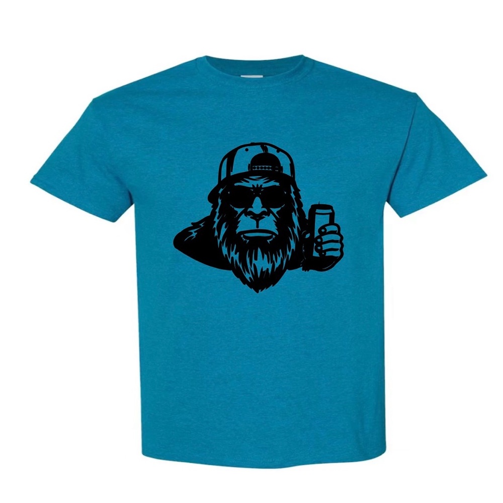 Gildan Teal T-Shirt with Black Graphic